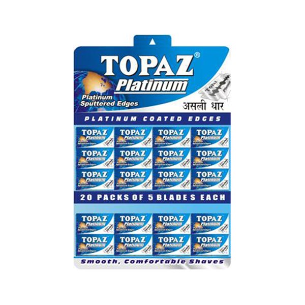 Topaz Double Edge Shaving Blade Platinum