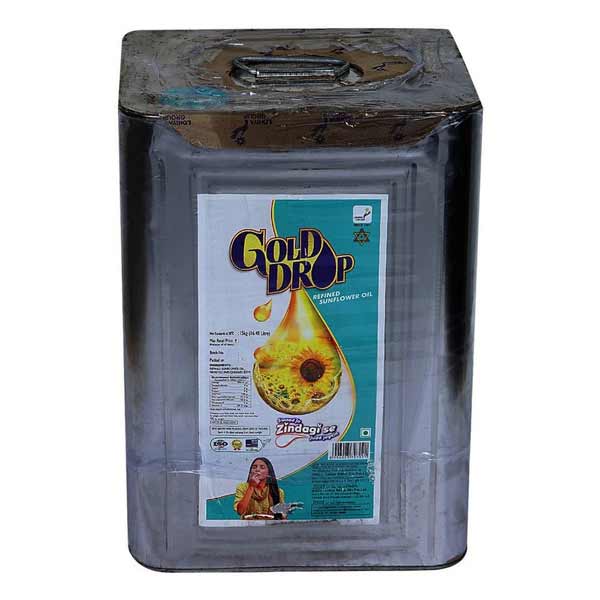 Gold Drop Sunflower Oil Tin