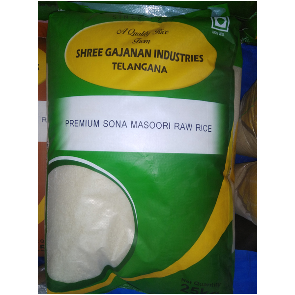 Shree Gajanan Green Sona Masoori Raw Rice